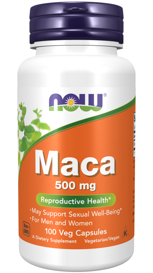 NOW Food Maca 500mg 100 Veg. Capsules kaina
