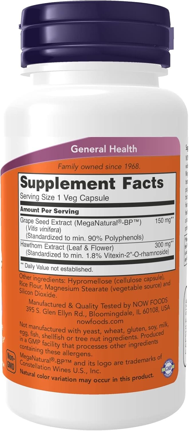 Composition of NOW Foods Blood Pressure Health 90 vcaps
