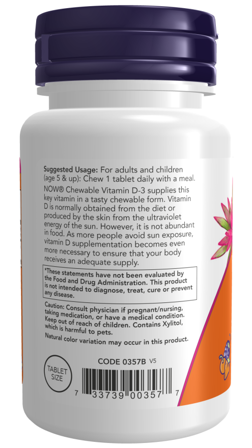 Now Foods Chewable Vitamin D-3 1000 IU 180 chewables coming soon