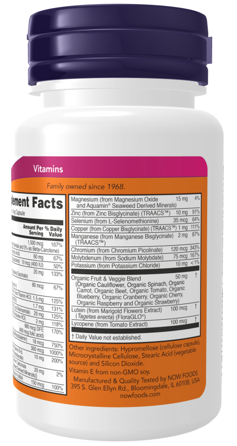 NOW Foods Daily Vits Multi 30 caps. consumption
