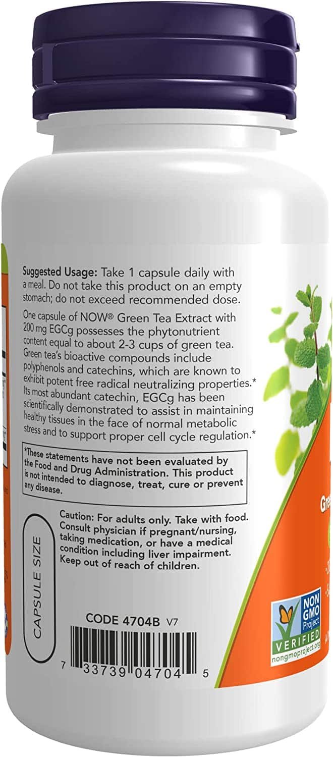 NOW Foods EGCg Green Tea Extract 400mg 90 vcaps vartojimas