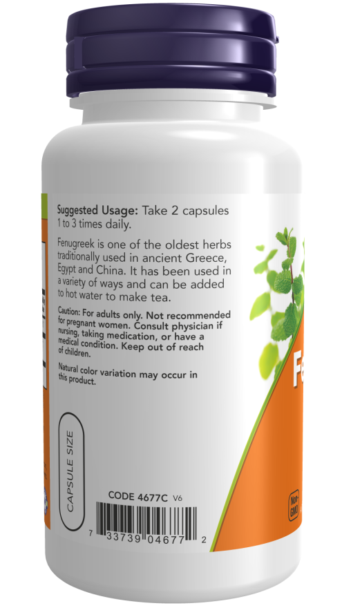 Usage of NOW Foods Fenugreek, 500mg - 100 vcaps