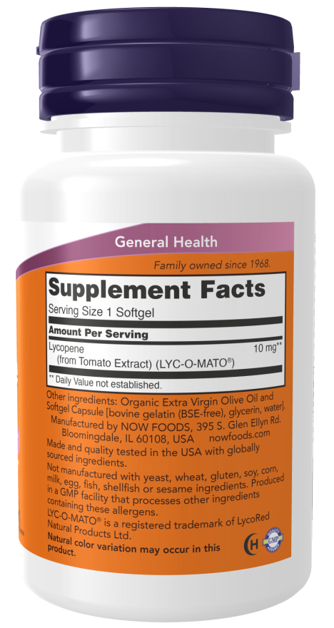Now Foods Lycopene 10 mg Softgels promotion