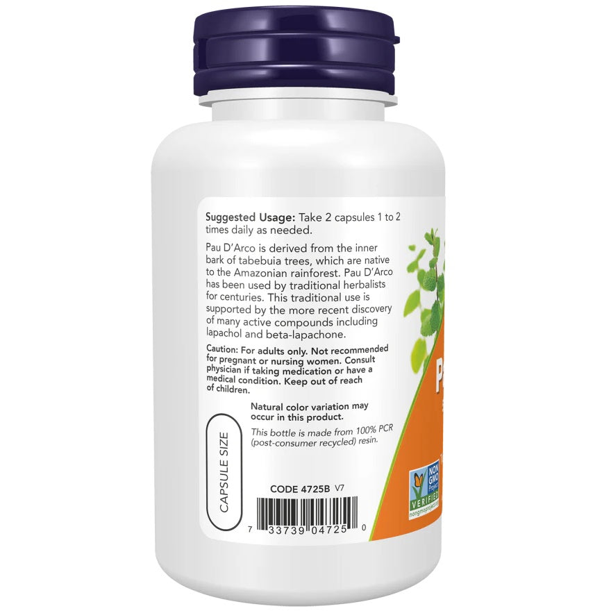 NOW Foods Pau D’Arco 500 mg 100 kaps.