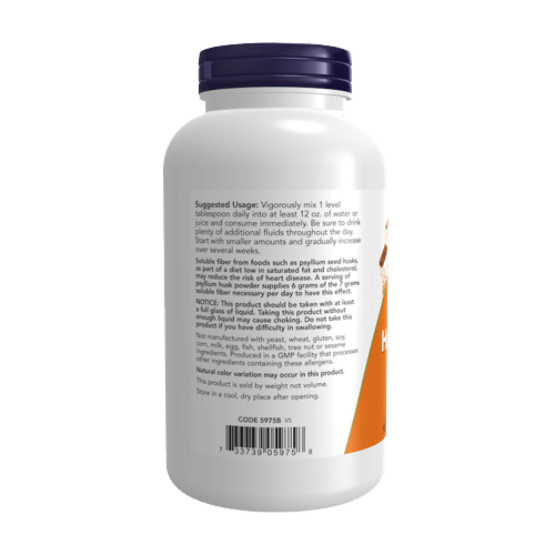 NOW Foods, Psyllium Husk Powder 340 g consumption price