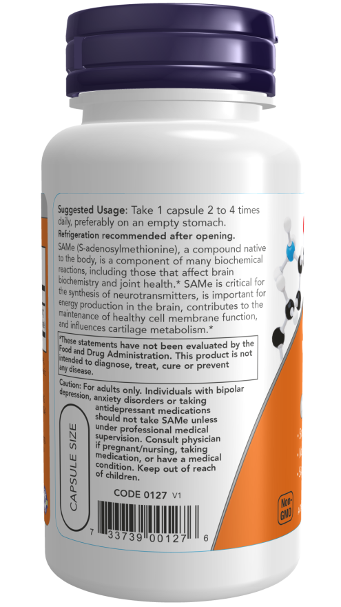 NOW Foods SAMe 200 mg Veg Capsules vartojimas