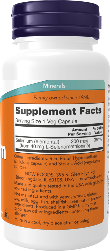 Now Foods Selenium 200 mcg 90 Veg Capsules akcija