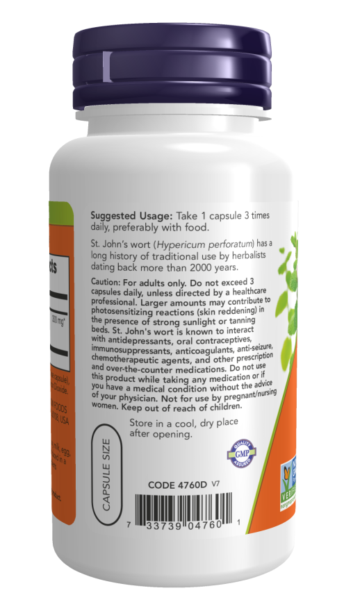 NOW Foods St. John's Wort - 300mg - 100 vcaps vartojimas