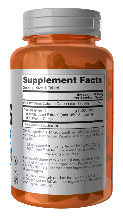 NOW Foods Tribulus 1000mg 90 tab composition