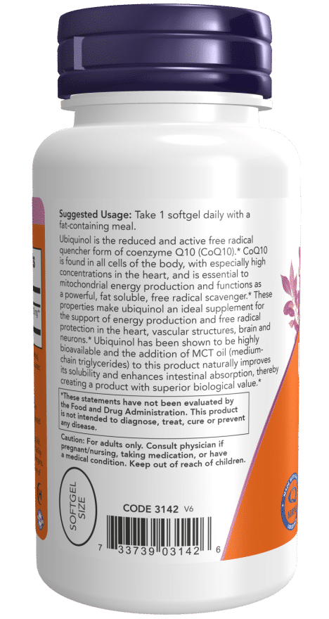 Usage of NOW Foods Ubiquinol, 100mg - 60 softgels
