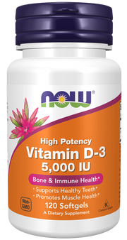 The price of Now Foods Vitamin D-3 5000 IU 120 Softgels is cheap