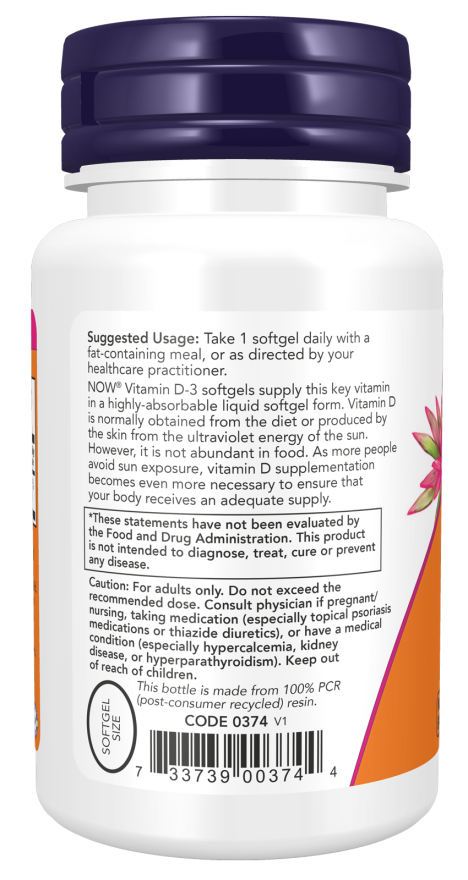Now Foods Vitamin D-3 5000 IU 120 Softgels cheap