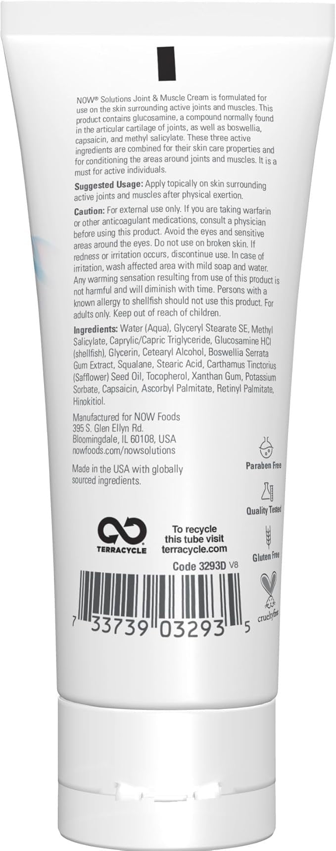 Now Solutions Joint & Muscle Cream 118ml sudetis