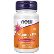 NOW Vitamin D-3 2000 IU High Potency 240 Softgels price