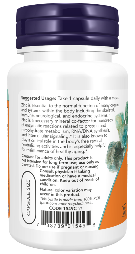 Usage of NOW Zinc Picolinate 50mg 120 Vcaps
