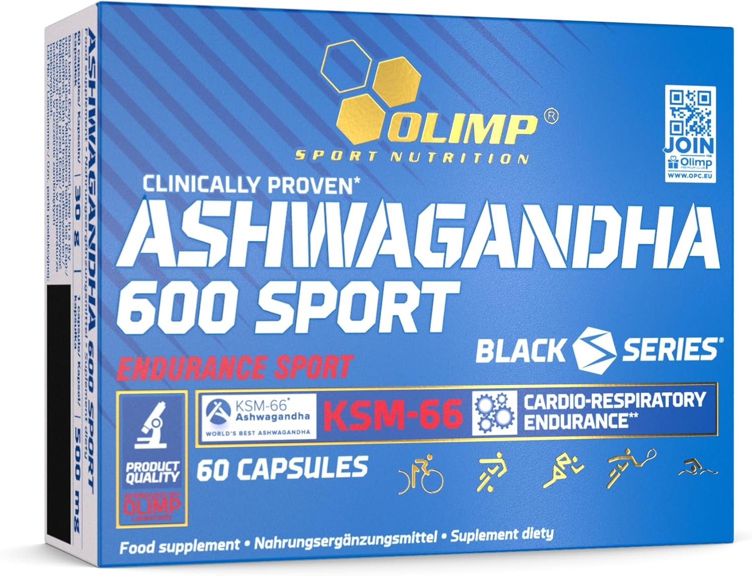 Olimp Ashwagandha 600 Sport KSM-66, 60 caps. kaina