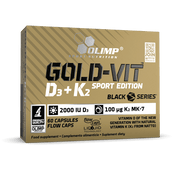 Olimp® Gold-Vit™ D3+K2 Sport Edition 60 caps. kaina