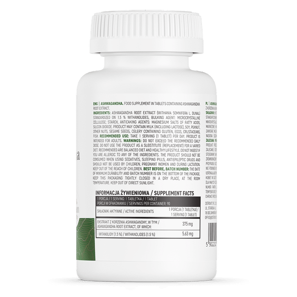 OstroVit-Ashwagandha-90-tabs-kaina-akcija-sudetis
