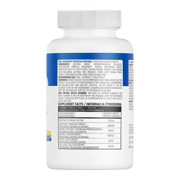 OstroVit Digezyme Digestive Enzymes 90 tablets sudetis