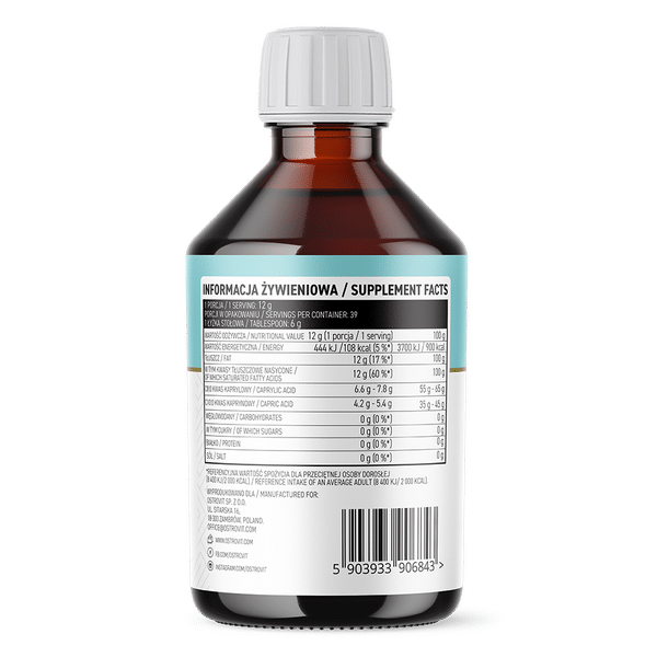 Composition of OstroVit MCT Coconut Oil 500 ml