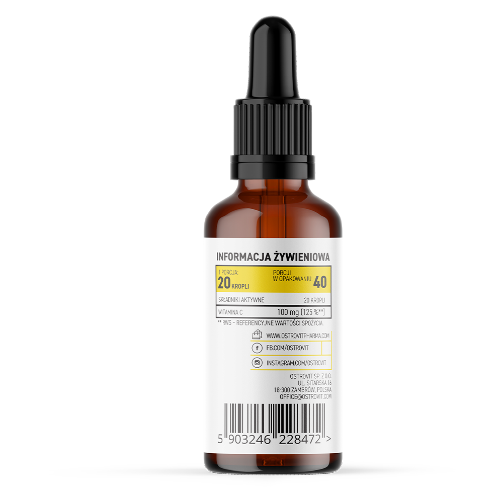 OstroVit Pharma Vitamin C drops 30 ml composition