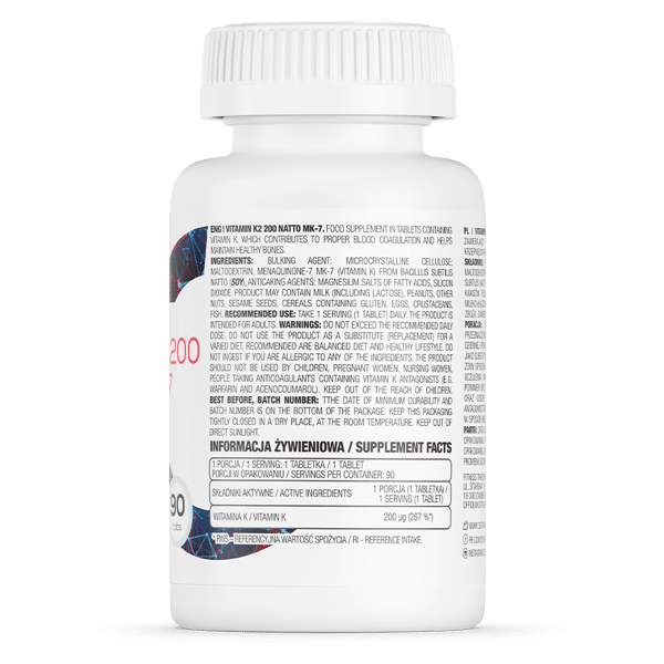 OstroVit-Vitamin-K2-200-Natto-MK-7-90-tabs-sudetis