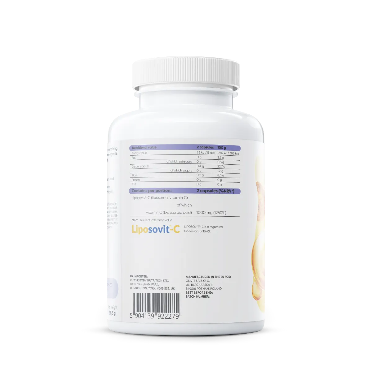 Osavi liposomalna witamina C – 1000 mg, 120 wegańskich kapsułek