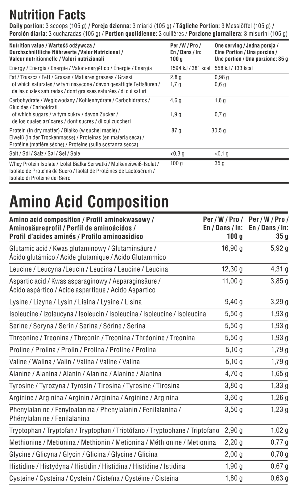7Nutrition Natural Whey Isolate 90 2000 g (natūralaus skonio)