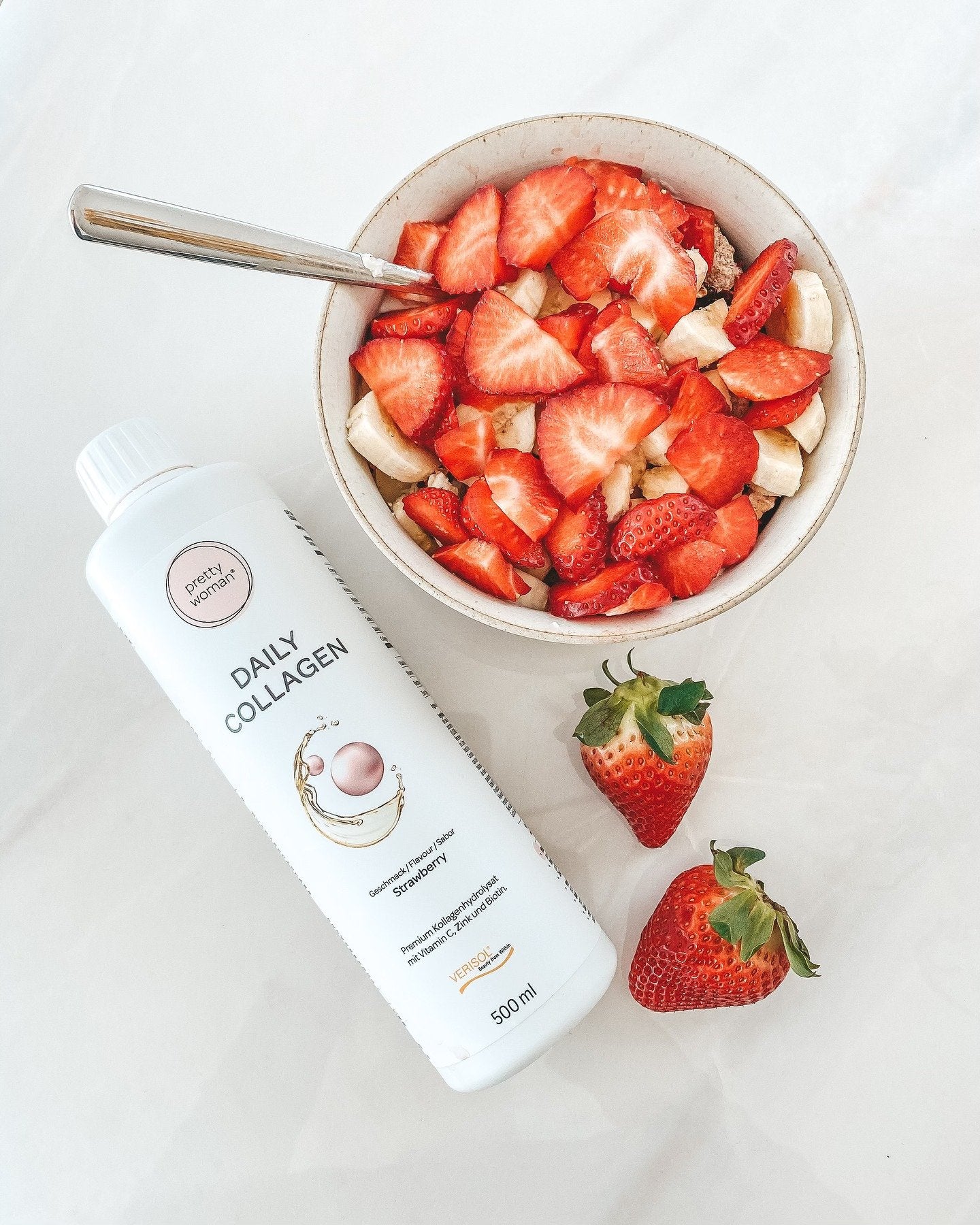 Introducing Pretty woman® Daily Collagen 500 ml- Collagen Beauty Drink with Strawberry Flavor
