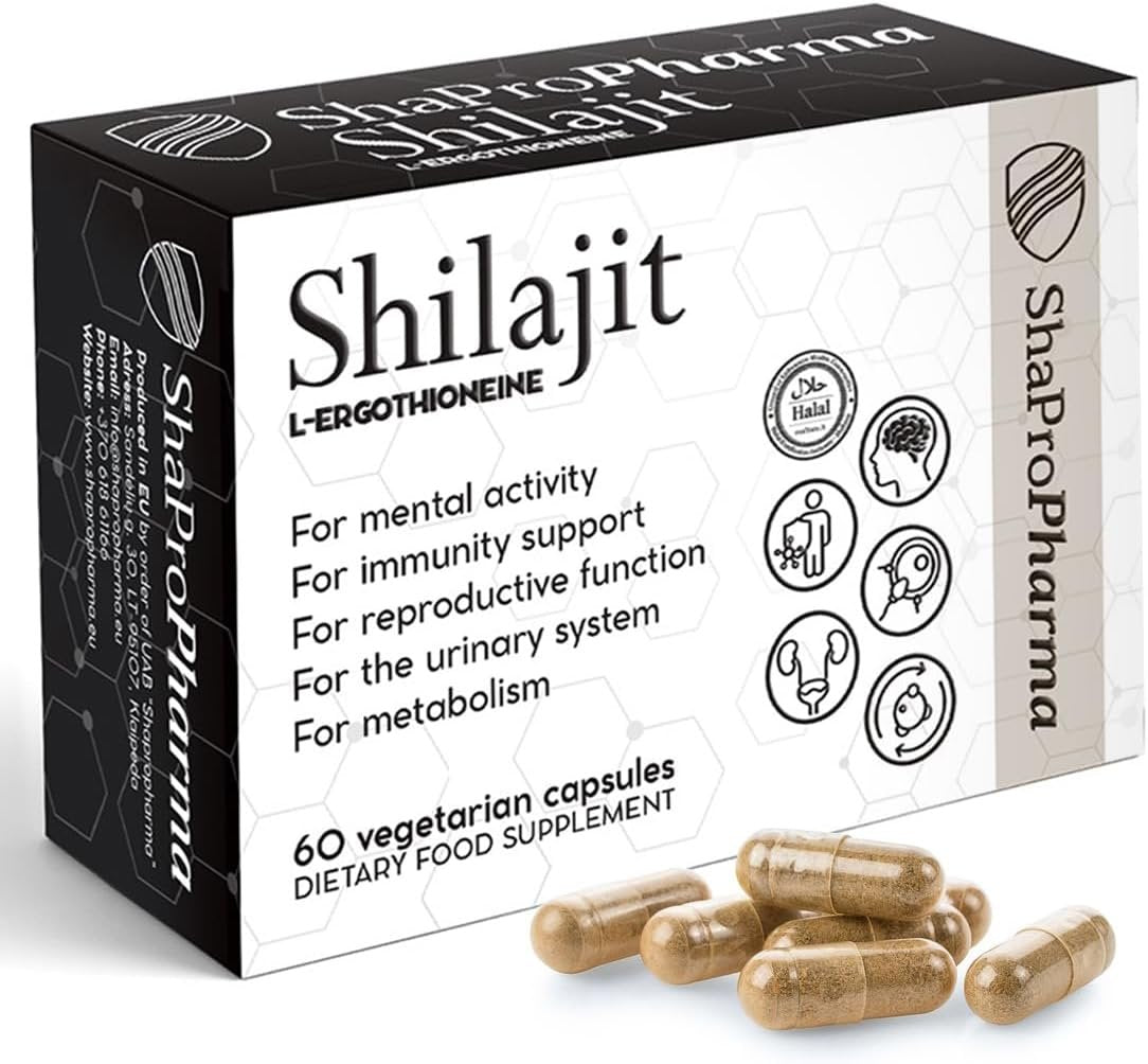 Shapropharma Shilajit L-Ergothioneine 60 vegetarian capsules price