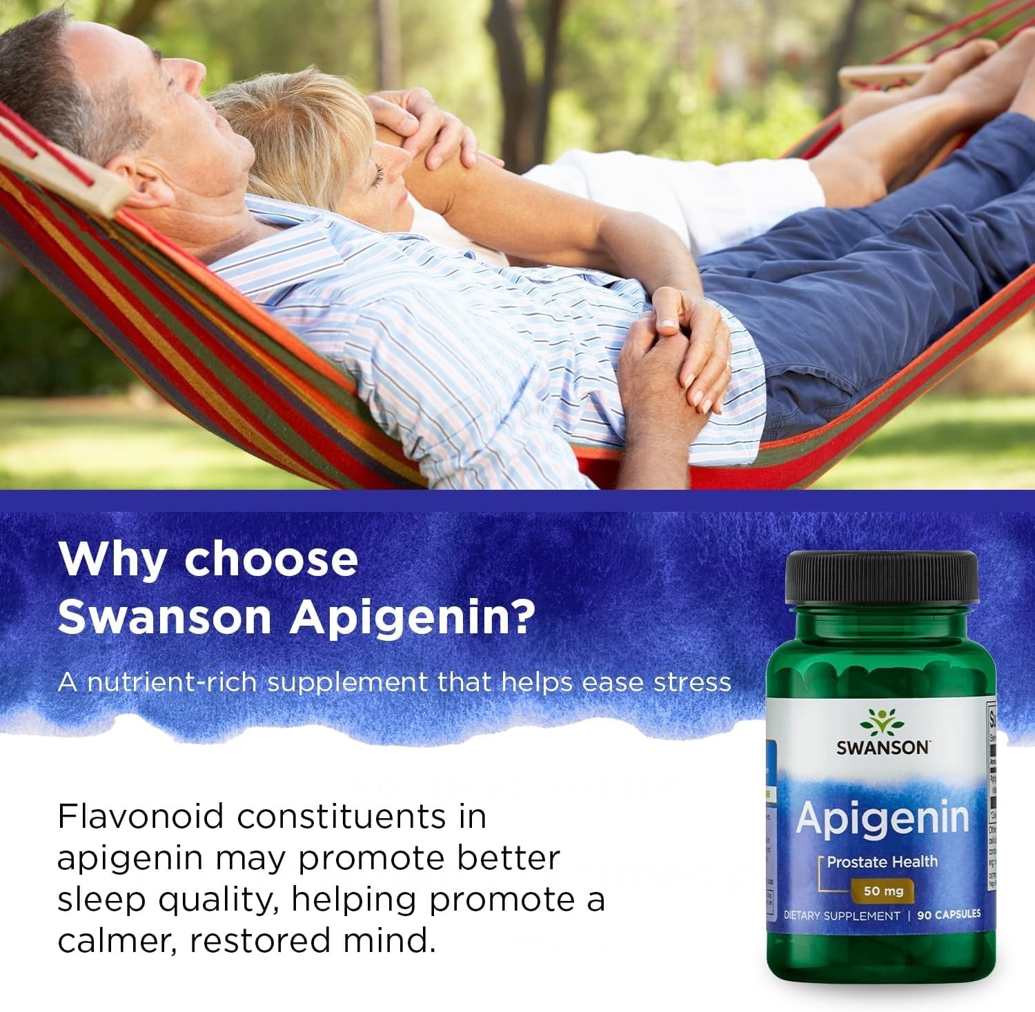 Why choose Swanson Apigenin 50mg - 90 caps