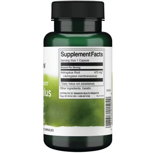 Swanson Astragalus Root 470mg 100caps sudetis kaina