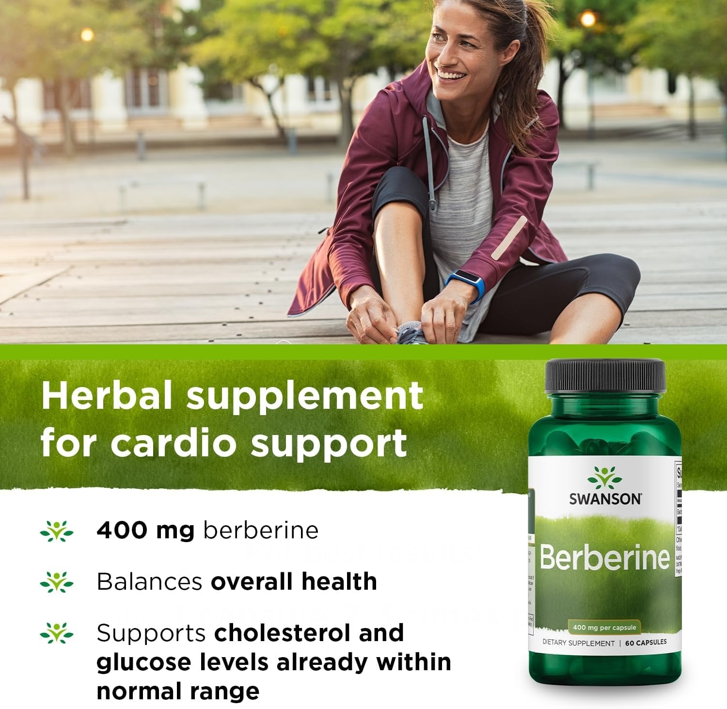 Swanson Berberine, 400mg - 60 caps faktai