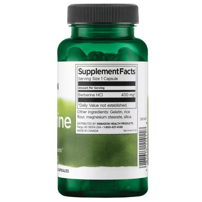 Swanson Berberine, 400mg - 60 caps sudetis
