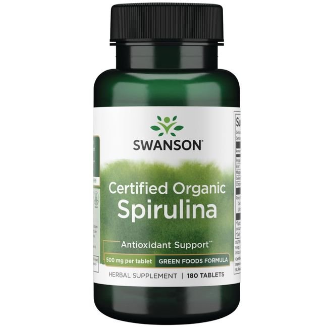 Buy Swanson Certified Organic Spirulina - 180 tablets