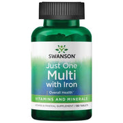 Swanson Just One Multi with Iron, 130 Tablets kaina akcija