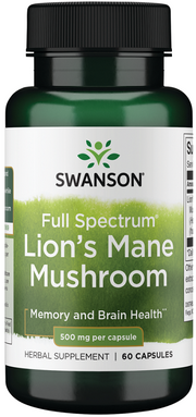 Swanson Lion's Mane Mushroom 500mg 60 caps price promotion