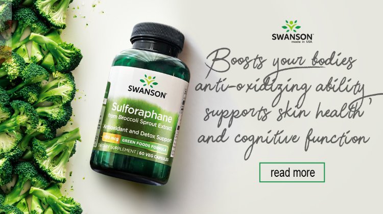Swanson Sulforaphane 400mcg 60 vcaps banner