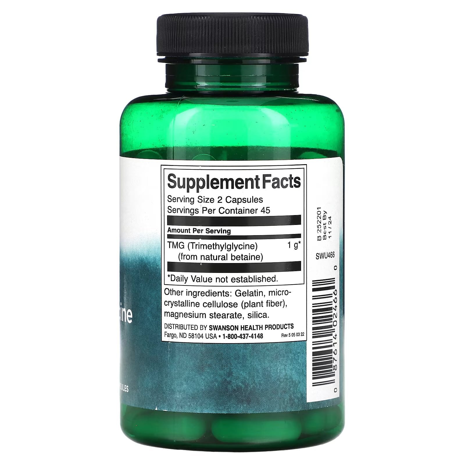 Swanson TMG Trimethylglycine 500 mg 90 Capsules promotion