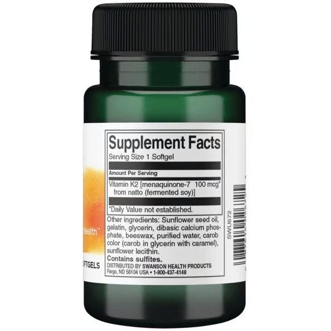 Swanson Vitamin K2 100 mcg 30 caps kaina sudetis (1)