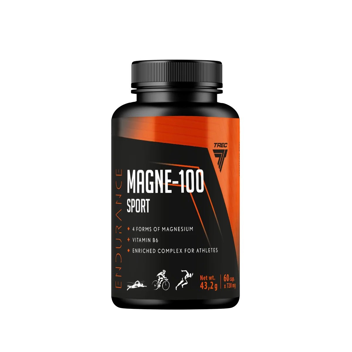 Trec Magne 100 Sport 60 caps. kaina