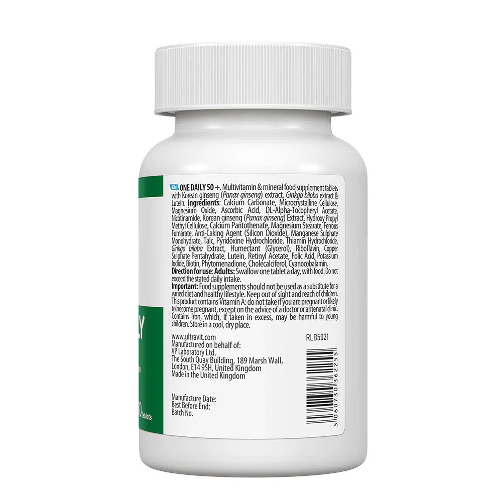 Consumption of UltraVit OneDaily 50+, 60 caplets