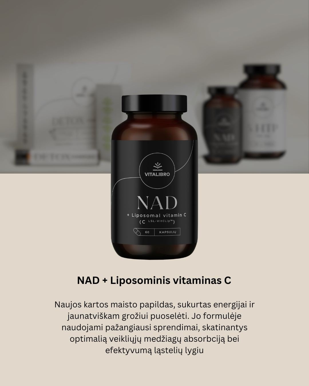 Vitalibro NAD+ vit C kaina