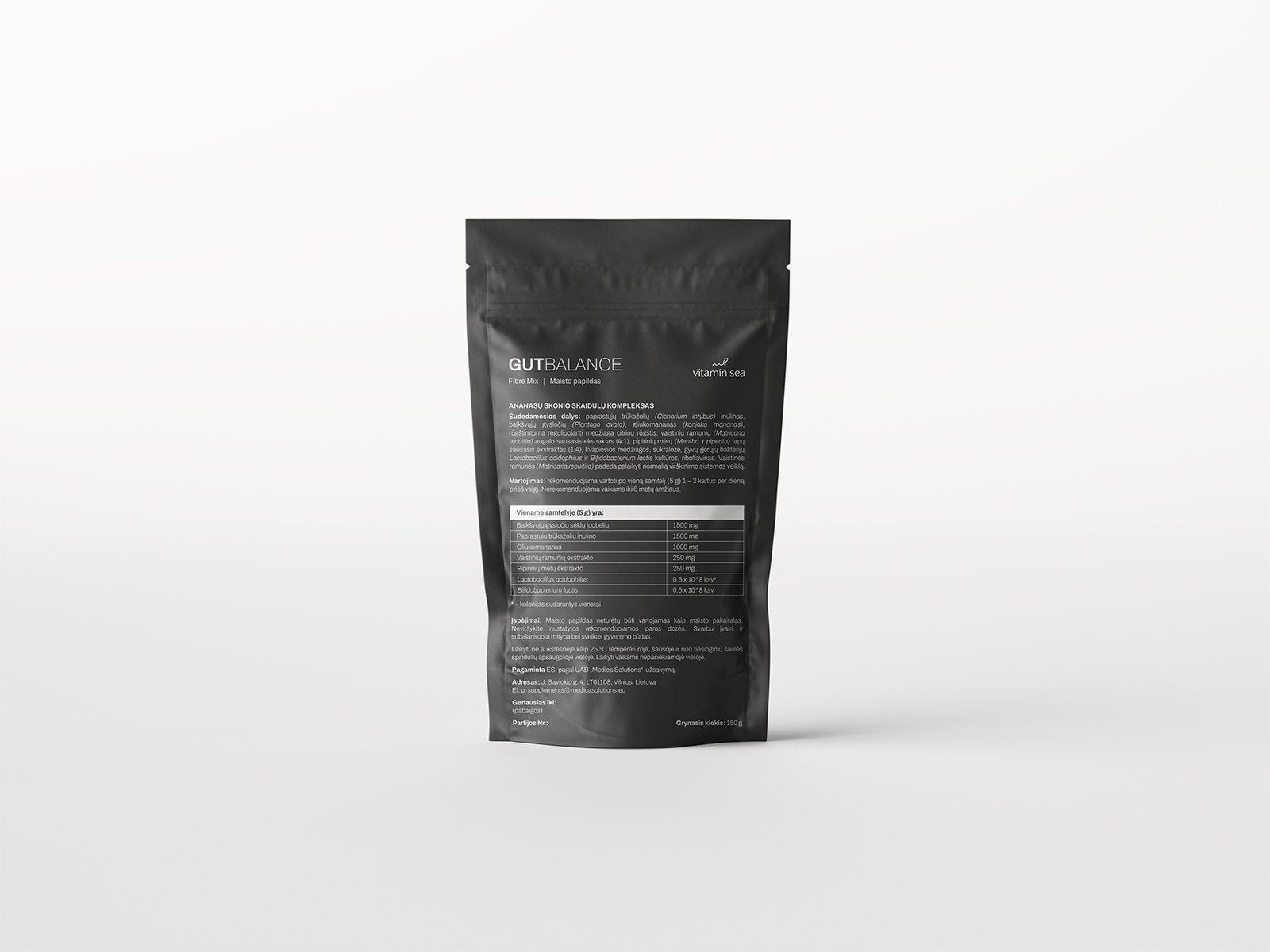 VitaminSea GUTBALANCE fiber complex 150 g price includes