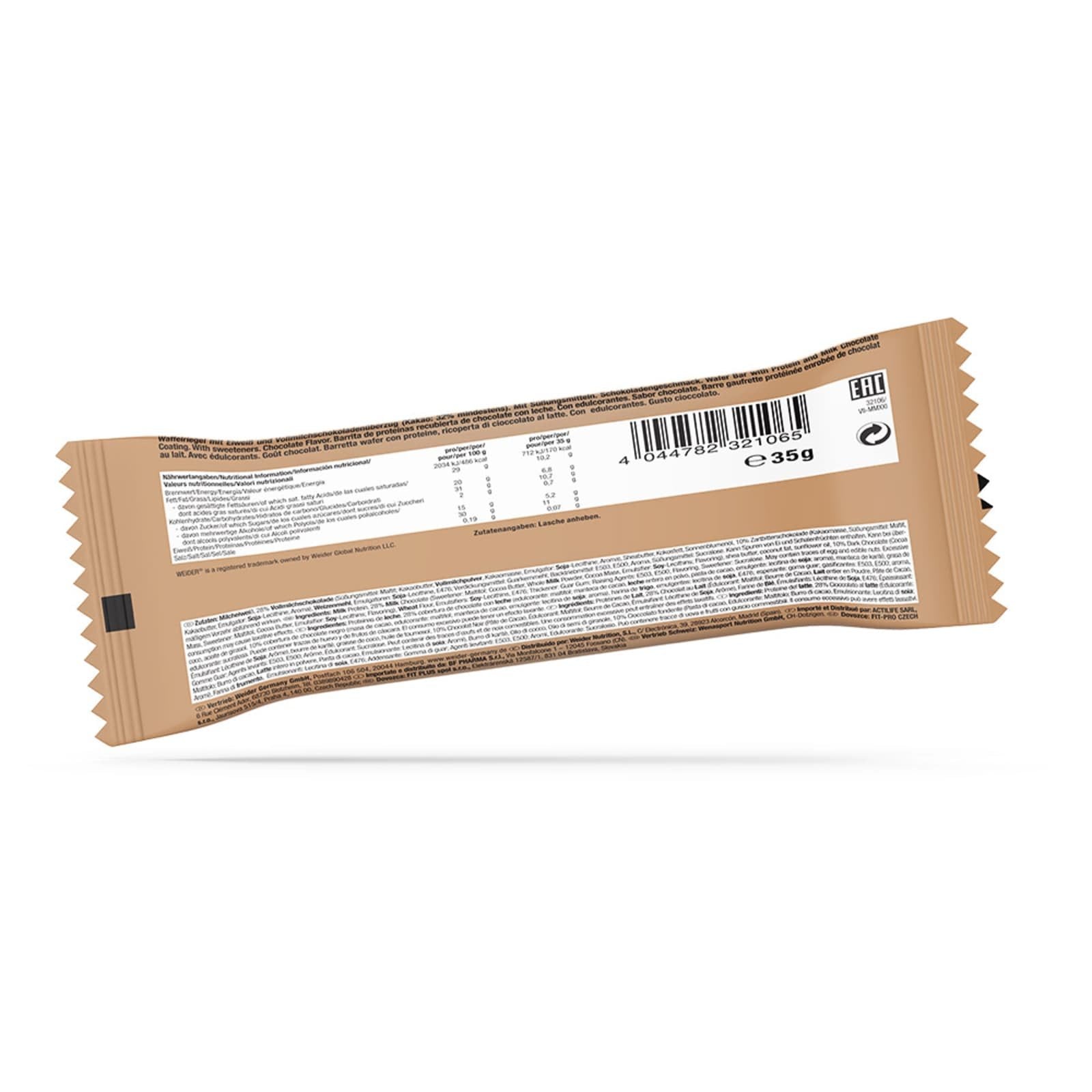 WEIDER 32% Whey Wafer Bar 35G hazelnut sudetis