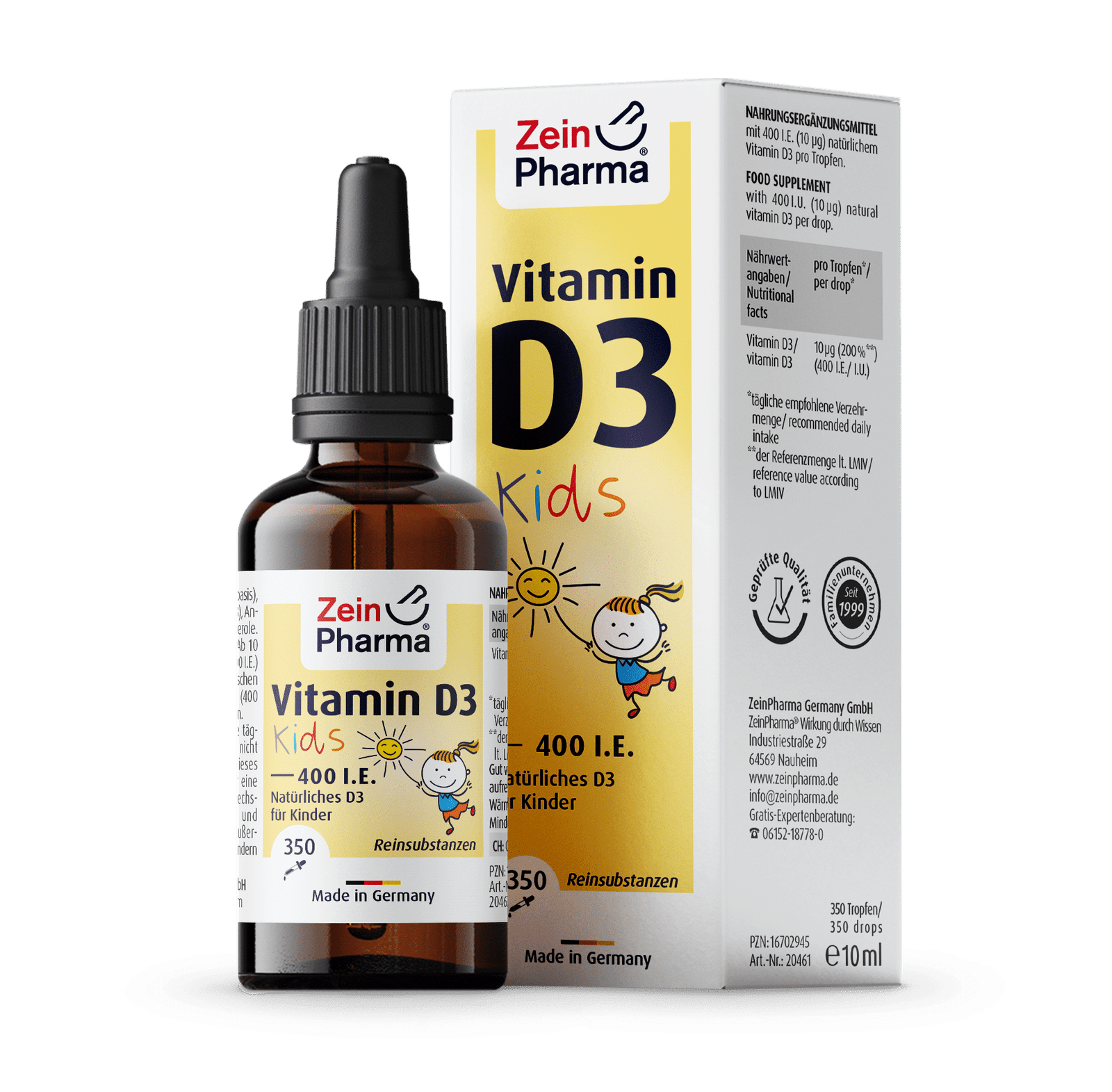 Zein Pharma Vitamin D3 Drops For Kids, 400IU - 10 ml. the price