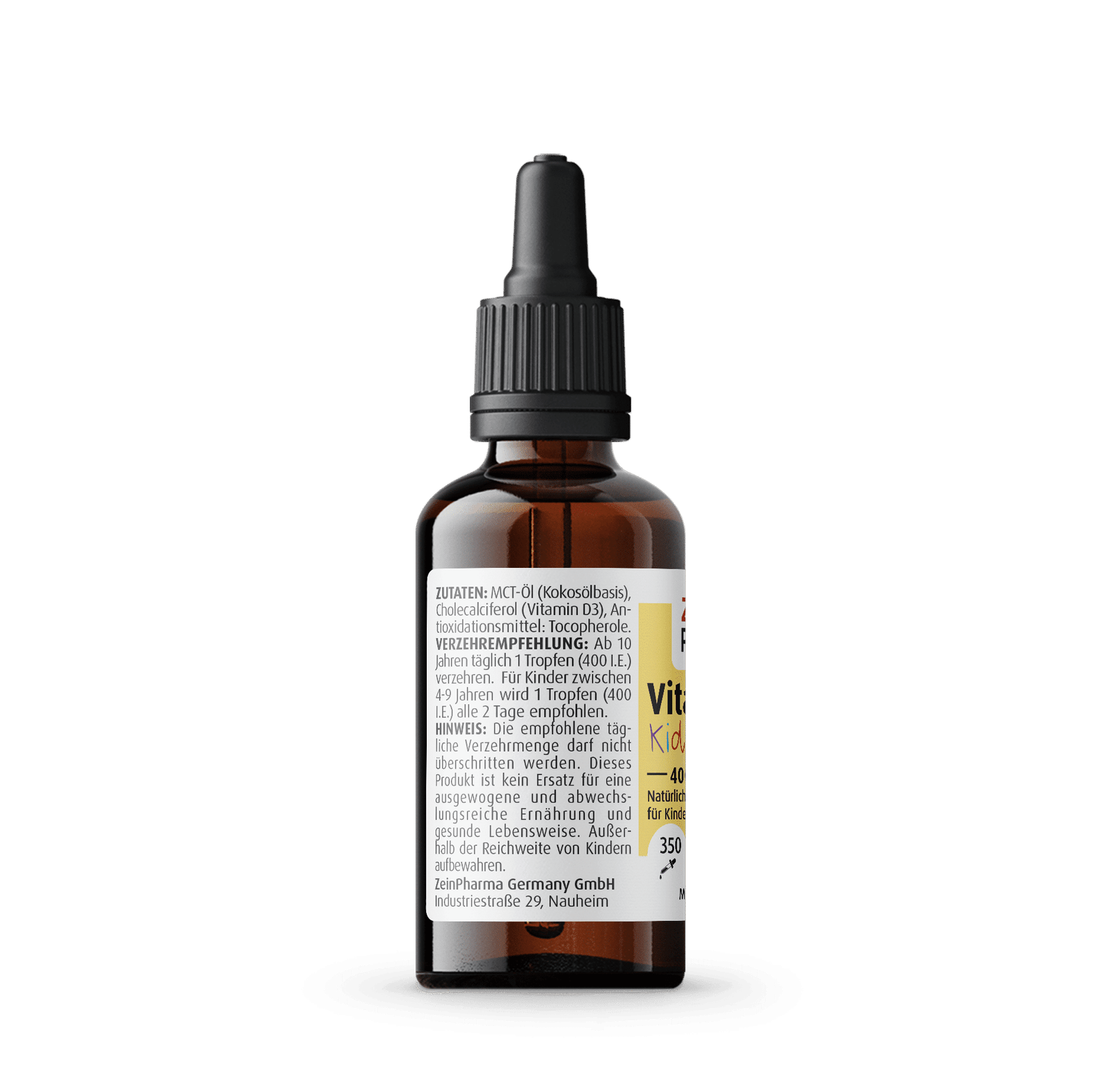 Zein Pharma Vitamin D3 Drops For Kids, 400IU - 10 ml. consumption